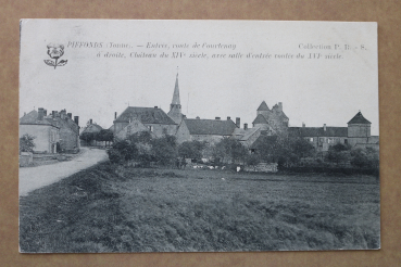 Ansichtskarte AK Piffonds 1905-1915 Eingang Ort Route de Courtenay Häuser Gebäude Schloß Ortsansicht Frankreich France 89 Yonne
